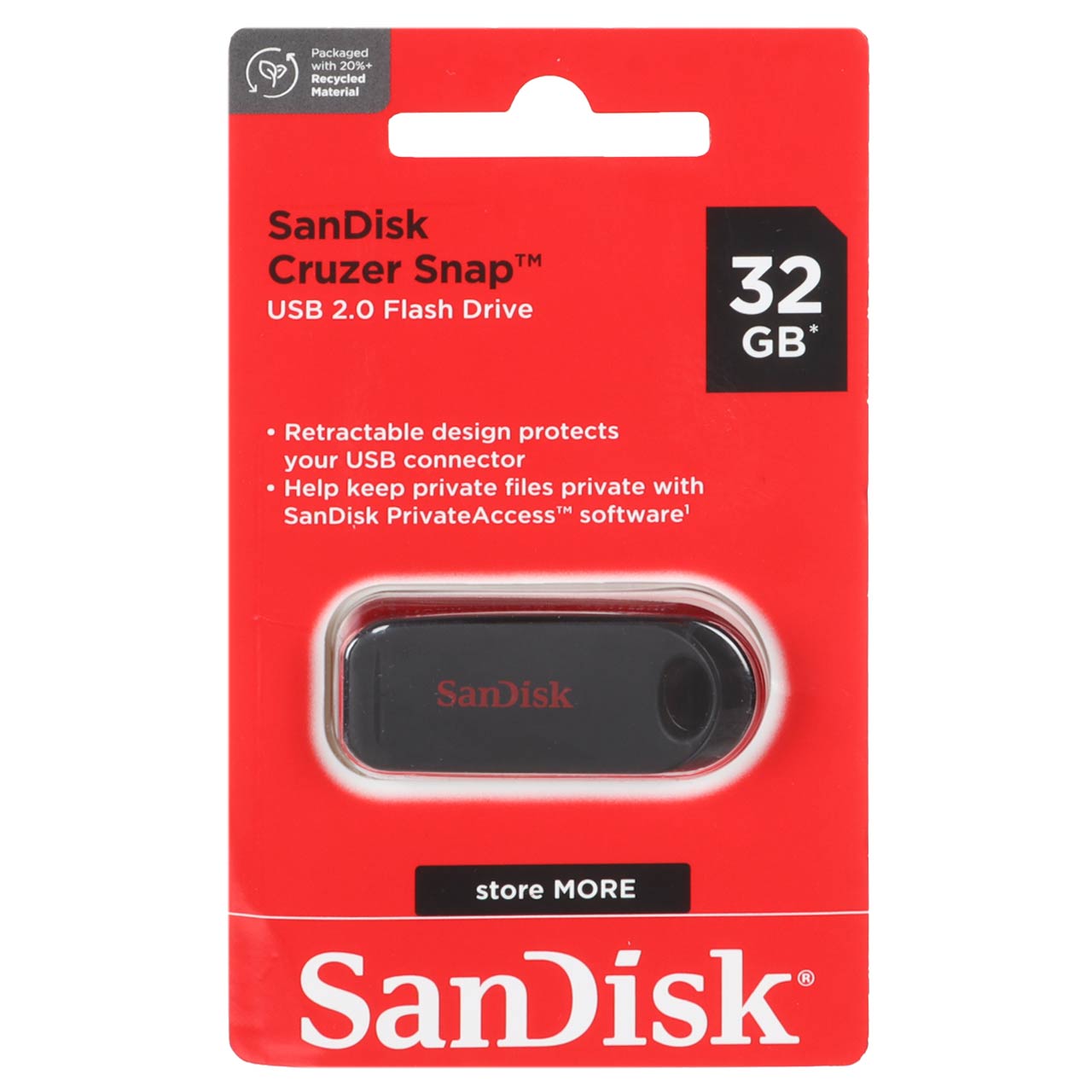 SanDisk Cruzer Snap USB2.0 Flash Memory -32GB(گارانتی سورین)
