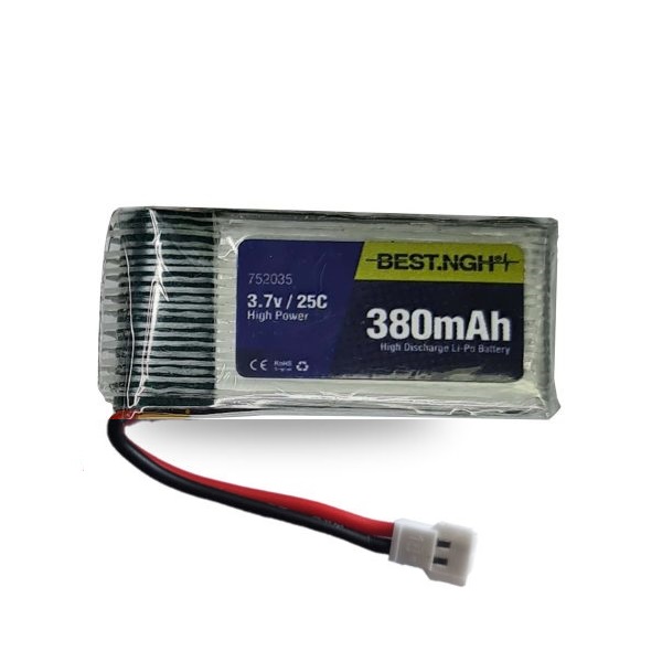 باتری لیتیوم پلیمر پروازی بست 3.7v - 380mAh -25C