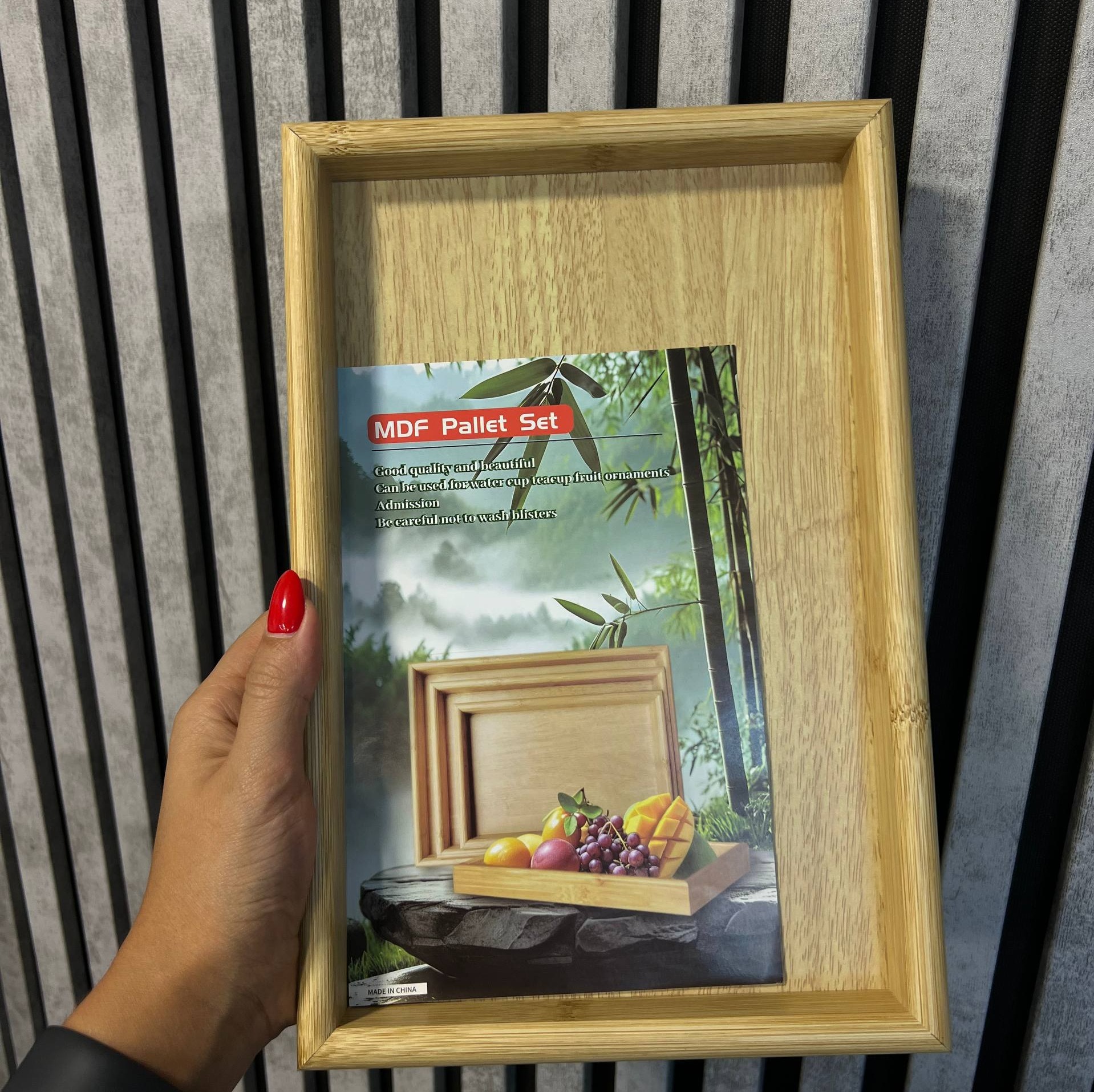سینی طرح بامبو ساده (3سایز)