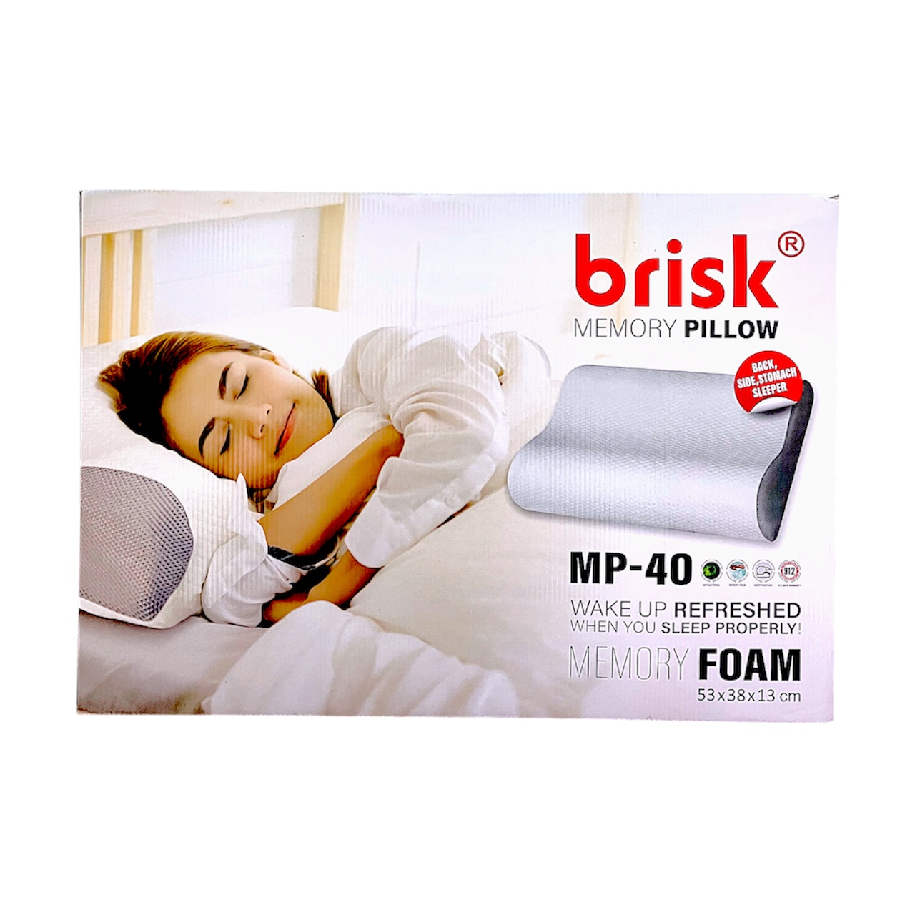 بالش طبی مموری فوم brisk مدل MP-40