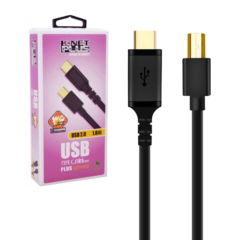 کابل تبدیل Type-C به MiniUSB کی نت پلاس KP-A54 طول 1.8 متر