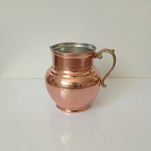 پارچ مسی دسته برنجی کوچک یک لیتری نانو شده