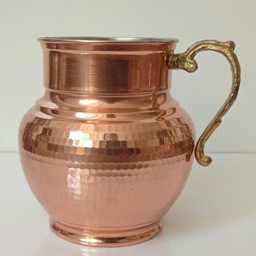 پارچ مسی دسته برنجی کوچک یک لیتری نانو شده
