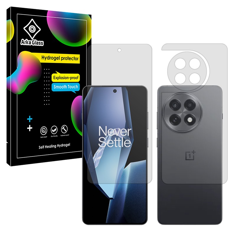 گلس وان پلاس 13 آر مدل مات و ضد انعکاس نور به همراه محافظ پشت گوشی (گلس مات OnePlus 13R) برند  آرکاگلس 